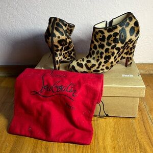 Christian Louboutin pony hair booties